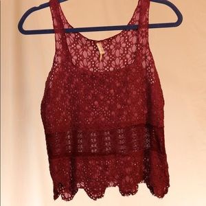 FREE PEOPLE PURPLE LAYERING TANK